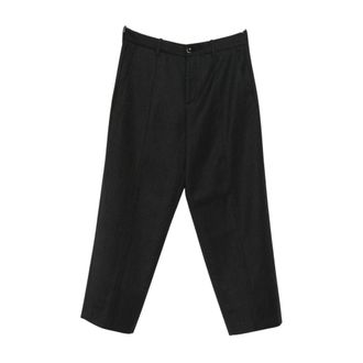 Nine In The Morning Straight Trousers, male, Black, L, Pleated Trousers