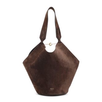 Khaite Dark Brown Lotus Small Calf Skin Tote Bag-Donna