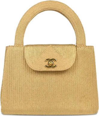 Chanel Borsa tote con manico 1998 - Toni neutri