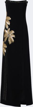Costarellos Terrin embellished cr&ecirc;pe gown