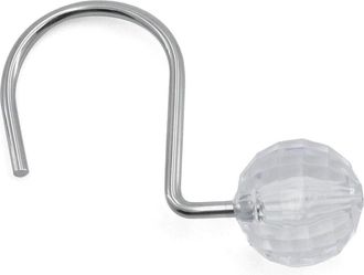 J&V Textiles 12-Piece Decorative Shower Curtain Rings Set in Crystal 1 at Nordstrom Rack