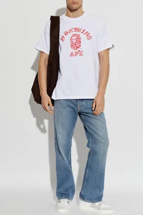 A Bathing Ape T-shirt With Print, Mens, White