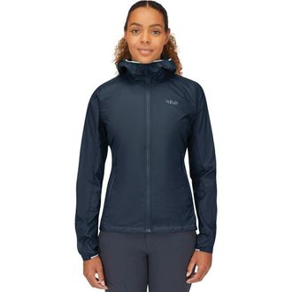 RAB Vital Hooded Windshell - Womens in Tempest Blue at Nordstrom, Size X-Large