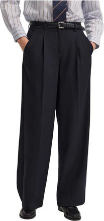 Bugatti Wijde broek met plooien - Dames - Broeken - Blauw - Maat: L Zijde