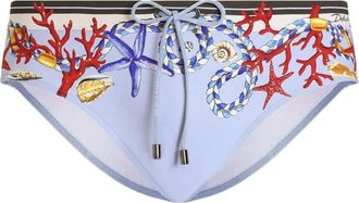 Dolce & Gabbana Costume da bagno con stampa - Blu