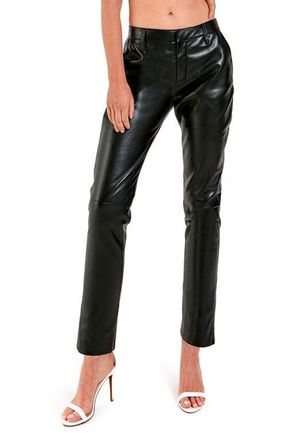 AS by DF Jordan Recycled Leather Trousers in Black at Nordstrom, Size 12 X 32