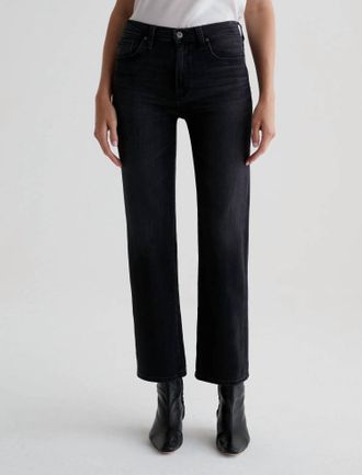 AG - Adriano Goldschmied Womens Brinley Mid-Rise Straight Leg Jeans In Glascow