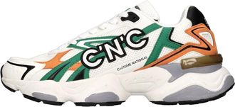 Costume National Fabric and Suede Sneakers - Heren - Sneakers - Veelkleurig - 43 EU - Su&egrave;de - Schoenen