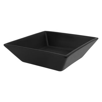 ML Design Lavamanos cuadrado de ba&ntilde;o lavabo encimera negro moderno