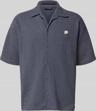 Pegador Regular Fit Freizeithemd mit Label-Patch Modell LIBCO in Marine, Gr&ouml;&szlig;e XXL
