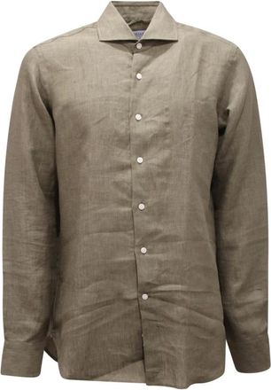 Orian Orian, Overhemden, Heren, Groen, L, Linnen, 4784At Slim FIT linnen overhemd