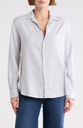 Frank & Eileen Relaxed Fit Cotton & Tencel Lyocell Blend Button-Up ShirtT in Gray /White Plaid at Nordstrom Rack, Size Large