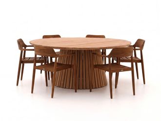 Bellagio la vita attrattiva Bellagio Balba/Santa Severina &oslash;180cm dining tuinset 7-delig stapelbaar
