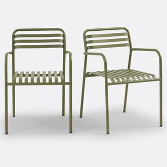 La Redoute Interieurs Set van 2 tuinfauteuils in aluminium, MANNI