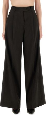 Sportmax Wide Leg Pants with High Waist and Front Pleats
