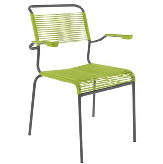 Schubiger M&ouml;bel Spaghetti-Stuhl S&auml;ntis mit Armlehnen