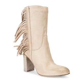 Free People Wild Rose Slouch Boots WomensBone Leather Fringe Western JZZ1378
