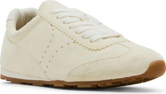 Blondo Carmen Waterproof Sneaker in White Suede at Nordstrom, Size 6.5