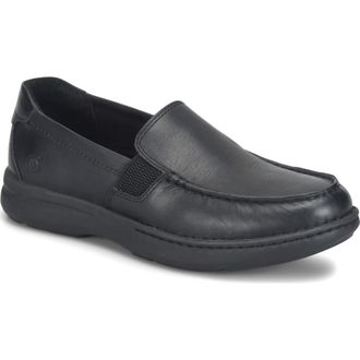 B&oslash;rn Mariner Slip-On Sneaker in Black F/G W/Black Btm at Nordstrom Rack, Size 10.5