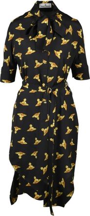 Vivienne Westwood Kleedjes, Dames, Zwart, XS, Polyester, Metro Jurk