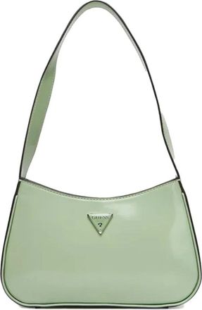 Guess Groene Schoudertas met Metalen Logo - Dames - Schoudertassen - Groen - ONE Size - Leer - Tassen