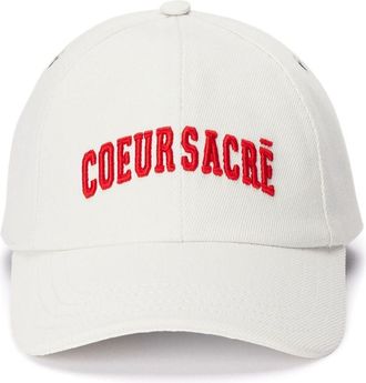 Ami Coeur Sacr&eacute;-embroidered cap - unisex - Cotton - OS - White