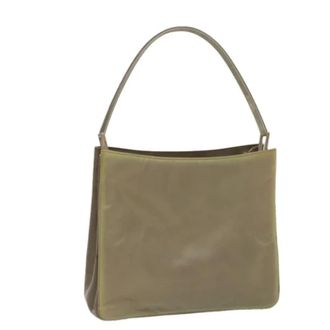 Prada Pre-owned Handbags, female, Green, Size: ONE SIZE Pre-owned Nylon Handbag