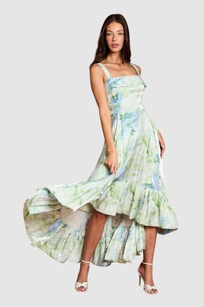 Coast Organza High Low Maxi Dress in Green at Nordstrom, Size 12