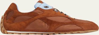 Bottega Veneta Orbit Lite Lace-Up Suede and Nylon Sneakers