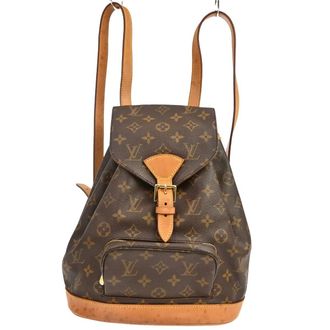 Louis Vuitton Vintage Montsouris Monogram Canvas Brown Canvas Backpack Bag (Pre-Owned)