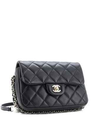 Chanel My Precious Pearls Chain Flap Bag Quilted Lambskin Medium crossbody bag - Nero