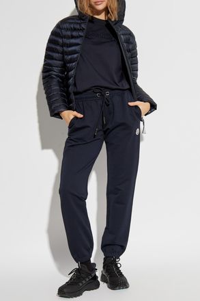 Moncler Sweatpants With Logo, Womens, Navy Blue