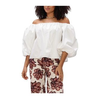 Harper & Yve Lauren-Ls Blouse - Dames - Blouses & Shirts - Beige - Maat: XL Katoen