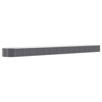 Berkfield Home Garden Raised Bed Powder-coated Steel 620x80x36 cm Anthracite in Charcoal | Size: 620 x 80 x 36 cm