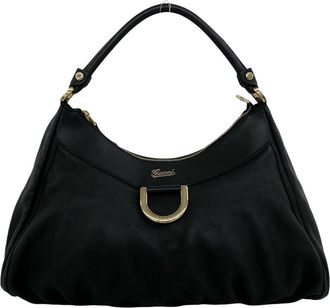 Gucci Black Leather Handbag Shoulder Bag Tote Bag (Pre-Owned)