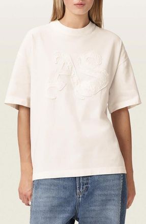 AllSaints Insignia Etta T-Shirt in Mallow White at Nordstrom, Size X-Small