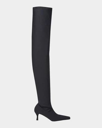 Proenza Schouler 60mm Trap Leather Over-the-Knee Boots