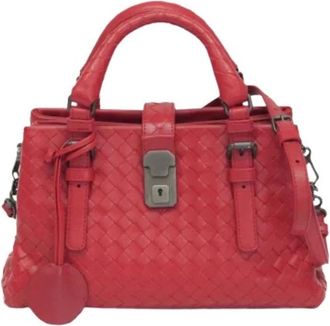 Bottega Veneta Pre-owned Handbags, female, Red, Size: ONE SIZE Pre-owned Roma bag