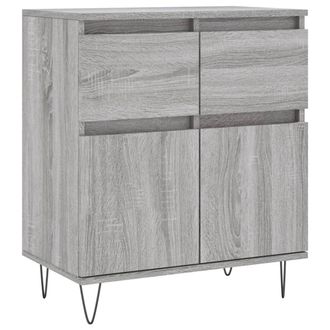 vidaXL Aparador De Madera Contrachapada Gris Sonoma 60x35x70 Cm Vidaxl