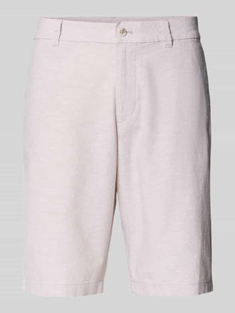 Tom Tailor Denim Regular Fit Bermuda aus Leinen-Baumwolle-Mix in Beige Melange, Gr&ouml;&szlig;e XXL
