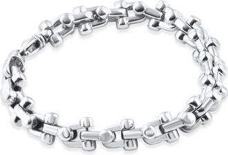 Pompeii3 Mens U-Shape Link 14k Gold (76gram) or Platinum (122gram) 10mm Bracelet 9