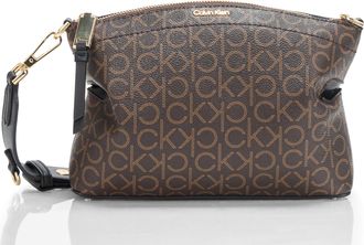 Calvin Klein womens Cypress 2 in 1 Top Zip Crossbody, Brown/Khaki/Black, One size