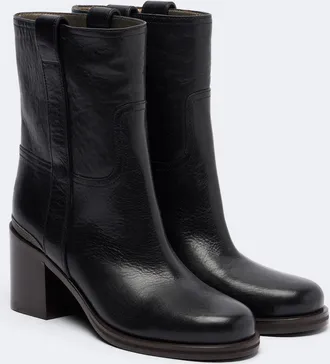 Brunello Cucinelli Monili leather ankle boots