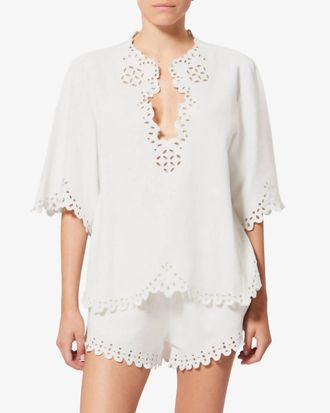 Isabel Marant Shana Tunic Top In White