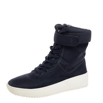 Fear of God Black Neoprene Military High Top Sneakers