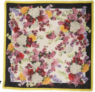 Dolce & Gabbana Floral Square Stole Scarf - Dames - Sjaals - Veelkleurig - ONE Size - Accessoires