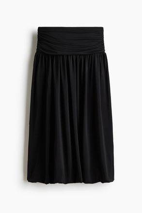 H&M Jerseyjupe mit Ballonsaum - Schwarz