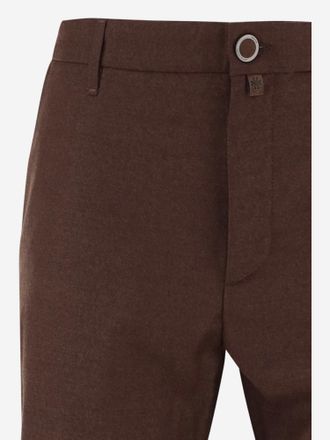 Jacob Cohen Stretch Wool Trousers - Brown
