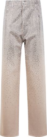 Golden Goose Journey WS Pant Kim Cotton Denim Full Sky Wash With Cr