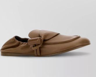 Loewe leather loafers buckle detail elasticated back
